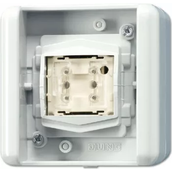Druckschalter Jung 8471.02 LED W — kabelgebunden, weiß, LED-Anzeige