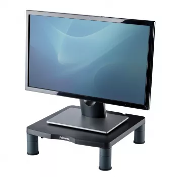 Fellowes Computer-Monitorständer mit 3 Höheneinstellungen - Standard-Monitorerhöhung mit Kabelmanagement - Ergonomischer verstellbarer Monitorständer für Computer - Max. Gewicht 27 kg/Max. Si