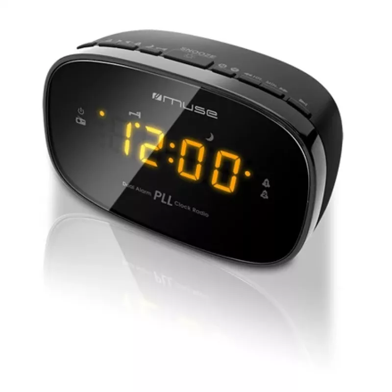 Uhrenradio Muse M-150CR mit FM-PLL-Tuner, 1,52 cm LED-Anzeige, Alarm (Radio/Summer), AC 230V/AAA-Batterien