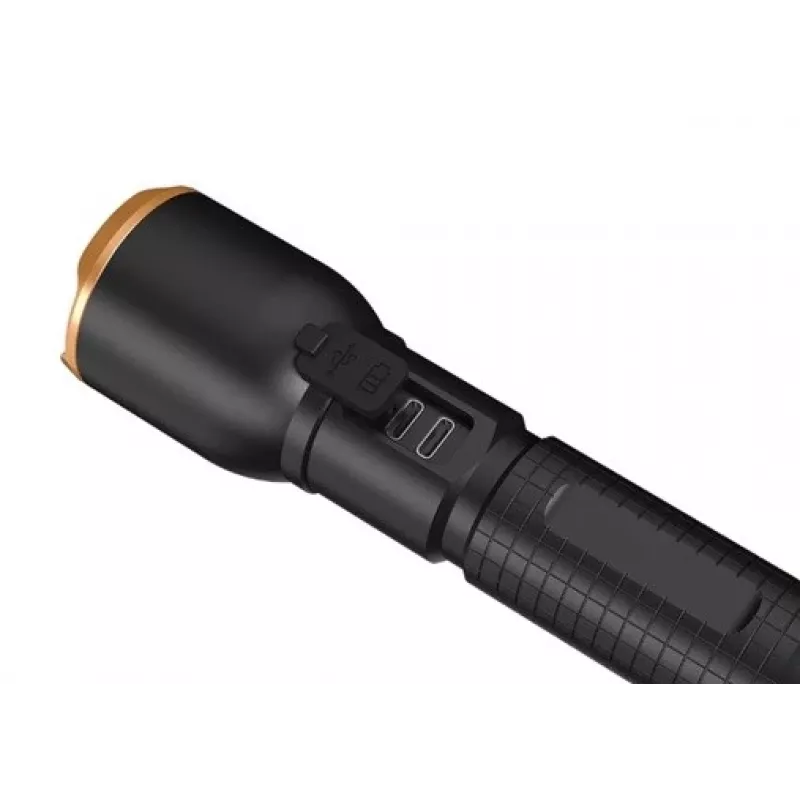 Taschenlampe Duracell DF6000R Geschenkbox — handgehaltene wiederaufladbare Taschenlampe, schwarz