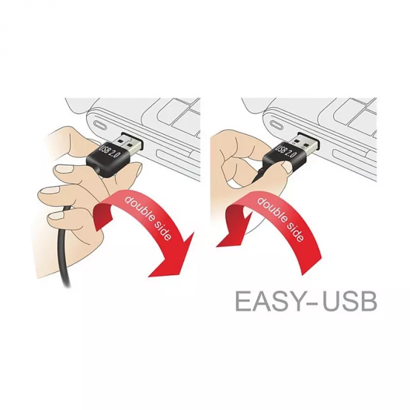USB-Kabel DeLOCK 83854 USB 2.0 3m USB A Micro-USB B Schwarz