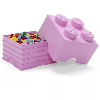 Storage Brick LEGO Room Copenhagen 4, pink — LEGO Aufbewahrungsstein 40031738, stapelbarer Behälter für Spielzeug und Textilien