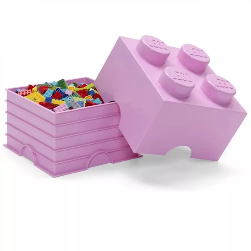 Storage Brick LEGO Room Copenhagen 4, pink — LEGO Aufbewahrungsstein 40031738, stapelbarer Behälter für Spielzeug und Textilien