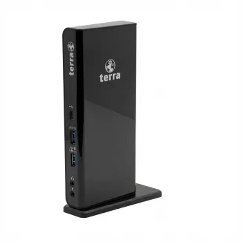 TERRA MOBILE Dockingstation 732 USB-A/C Dual Display inkl. 5V/4A Netzteil, USB-A/C Kabel zu Notebooks (1480379)