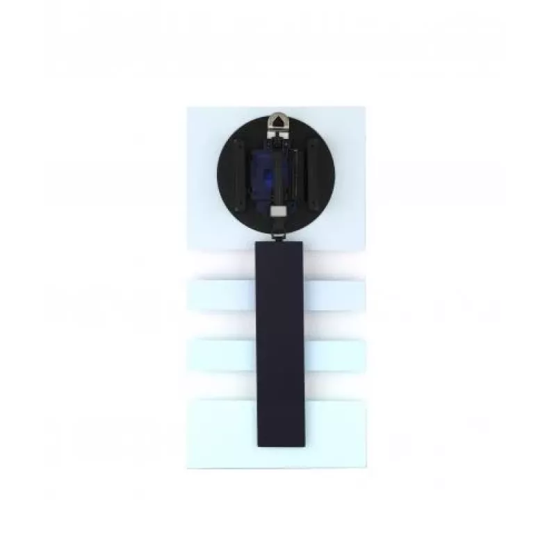NeXtime Uhr 2855bl Bold Stripes, 38x19 cm, Wand, Blau