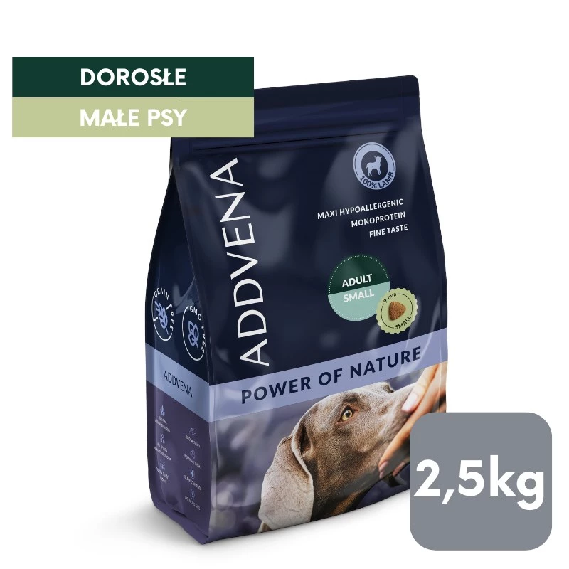 ADDVENA Power of Nature Adult Small Lamb - Trockenhundefutter - 2,5kg