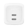 Indoor-AC-Schnellladegerät Belkin WCH020KQ2MWH-B6 – 2x USB-C, 2 m integriertes Kabel, weiß
