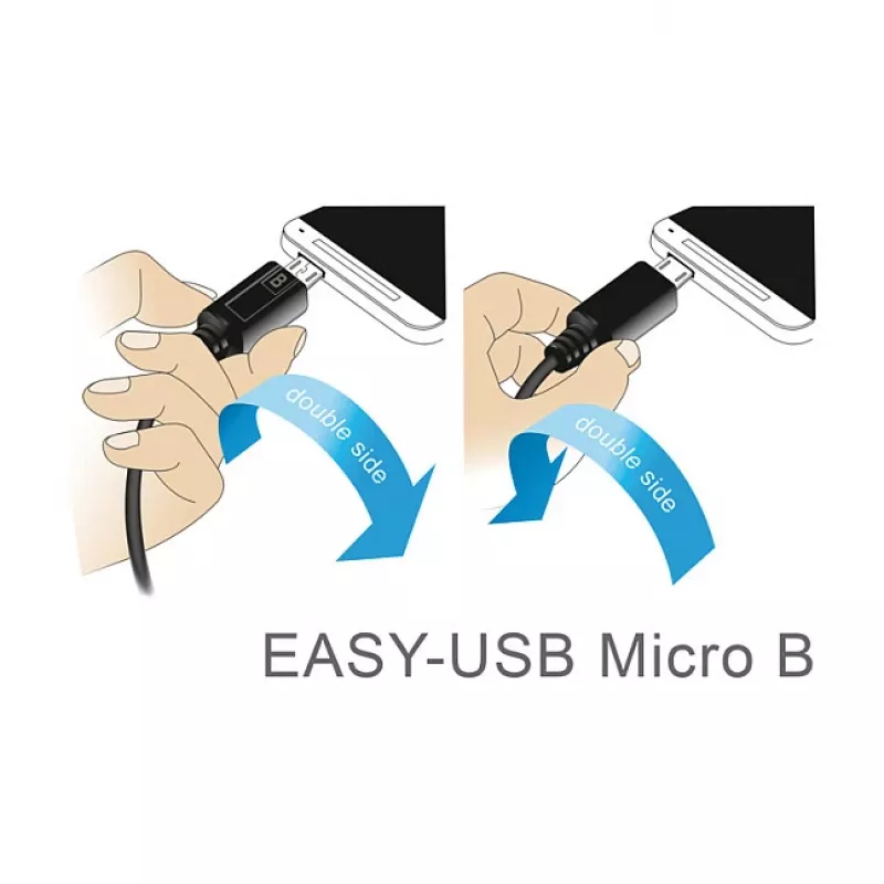 USB-Kabel DeLOCK 84807 USB 2.0 1 m USB A Micro-USB B Weiß