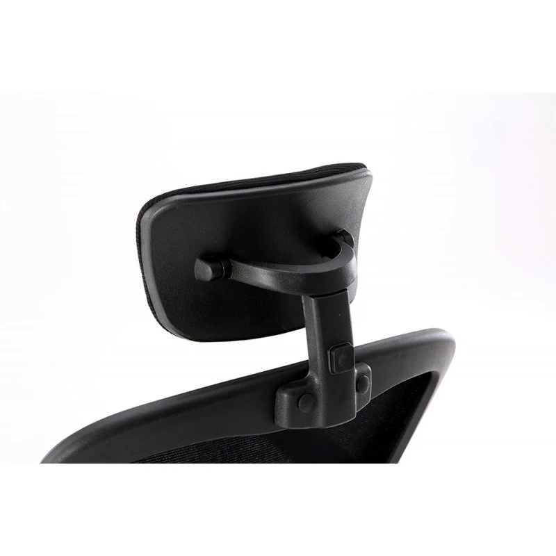 Bürostuhl top e shop DORY CZERŃ — gepolsterte Sitzfläche, Netzrückenlehne, 650×620 mm, Höhe bis 122 cm