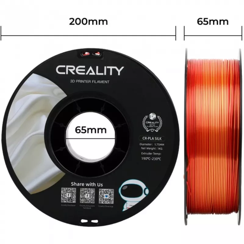 3D-Druckmaterial Polylactid (PLA) Creality 3D 3301120009 Rot 1 kg