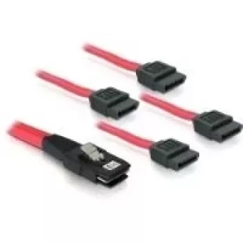 SATA-Kabel DeLOCK 83074 4x 1 m Rot