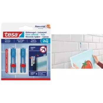 Klebepaste Tesa Klebe Nail Canvas Tile & Metal 77768-00000-00 — 2 x 2 kg, einstellbar