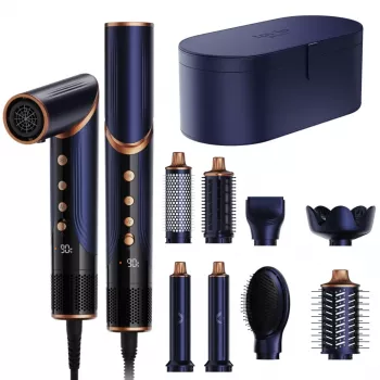 Multistyler-Haartrockner und -Lockenstab Lovio LVHS001BL mit kombinierter Heißluft-Stylingfunktion