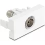 DeLOCK 90844 Steckdosen-Einsatz IEC F Weiß 75 Ω Stecker