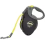 Rollleine Flexi NEON GIANT M — 8 m Bandleine, max. Belastung 25 kg, ergonomischer Griff, schwarz/gelb