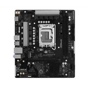 Micro-ATX-Mainboard ASRock H810M-H — Intel H810, LGA 1851 (Socket V1), 2x DIMM DDR5, bis zu 128 GB, M.2 & SATA III