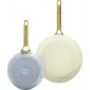 Bratpfannenset GreenPan CC008484-001, Aluminium, 20 cm + 26 cm, blau/grün