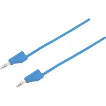 VOLTCRAFT Prüfkabel [Stecker 4 mm - Stecker 4 mm] 2 m Blau MSB-300 (MSB-300-2-BL)