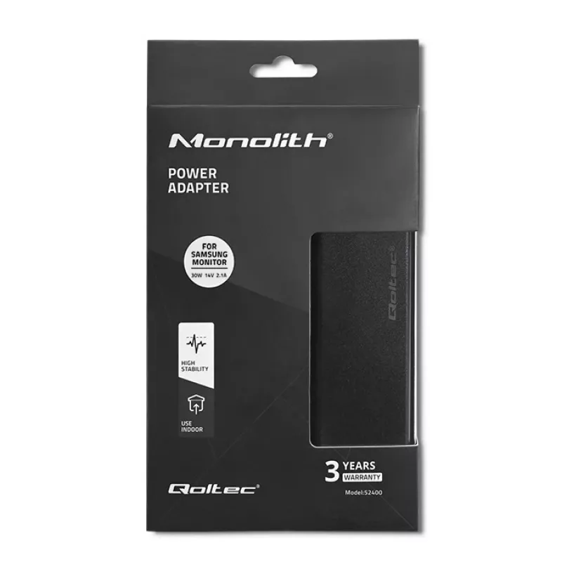 Qoltec 52400 Netzteil/Wandler Innenbereich 30 W Schwarz