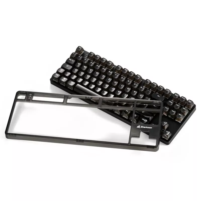 Mechanische Gaming-Tastatur Sharkoon Crystal Shark Schwarz DE mit RGB-Beleuchtung