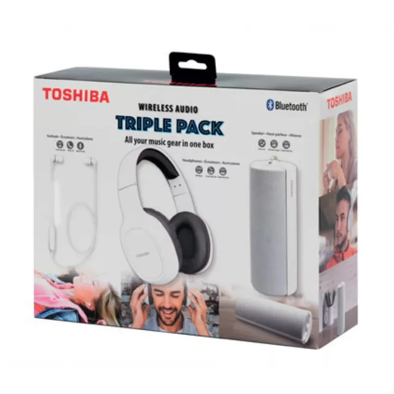 Kopfhörer Toshiba Wireless Audio Triple Pack HSP-3P19 Weiß