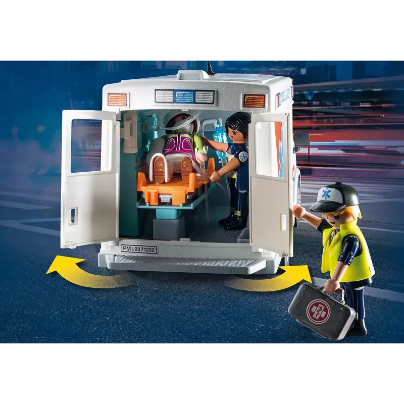 Spielzeug-Krankenwagen PLAYMOBIL 71232 — mehrfarbig, für 4–10 Jahre, AAA-Batterie