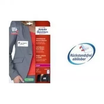 Avery Zweckform - Acetatseide - wiederablösbarer Klebstoff - Weiß - 88,9 x 31 mm 320 Etikett(en) (20 Blatt x 16) Etikett (L4783-20)