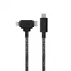 Lade- und Datenkabel native union Belt Kabel Duo Pro USB-C auf USB-C und Lightning Schwarz