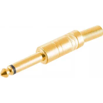 Mono 6,3-mm-Stecker ShiverPeaks 50600-G – vergoldeter Metall-Audiostecker