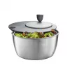 Salatschleuder GEFU Rotare Edelstahl, Kurbelantrieb, 3 L, Edelstahlgehäuse, rund