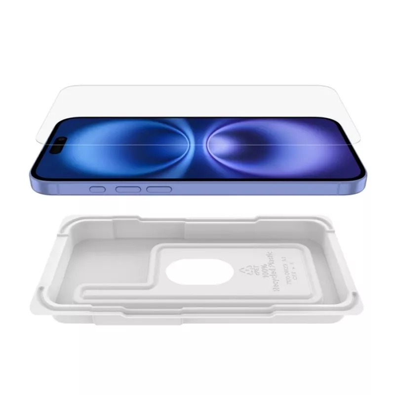 Bildschirmschutz Belkin ScreenForce für iPhone 16 Plus antibakteriell gehärtetes Glas