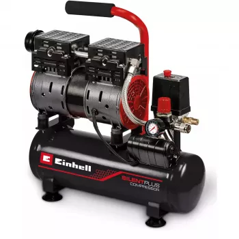 Kompressor TE-AC 110/6 Silent Plus (schwarz/rot, 550 W)
