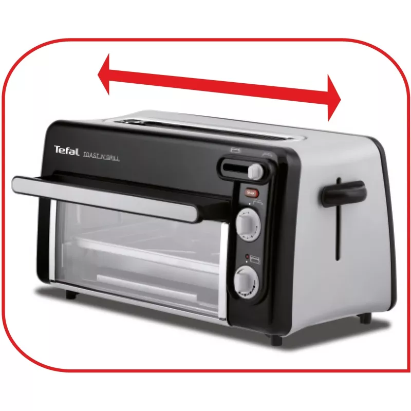Toaster Tefal TL6008 2 Scheiben 1300 W Aluminium Schwarz