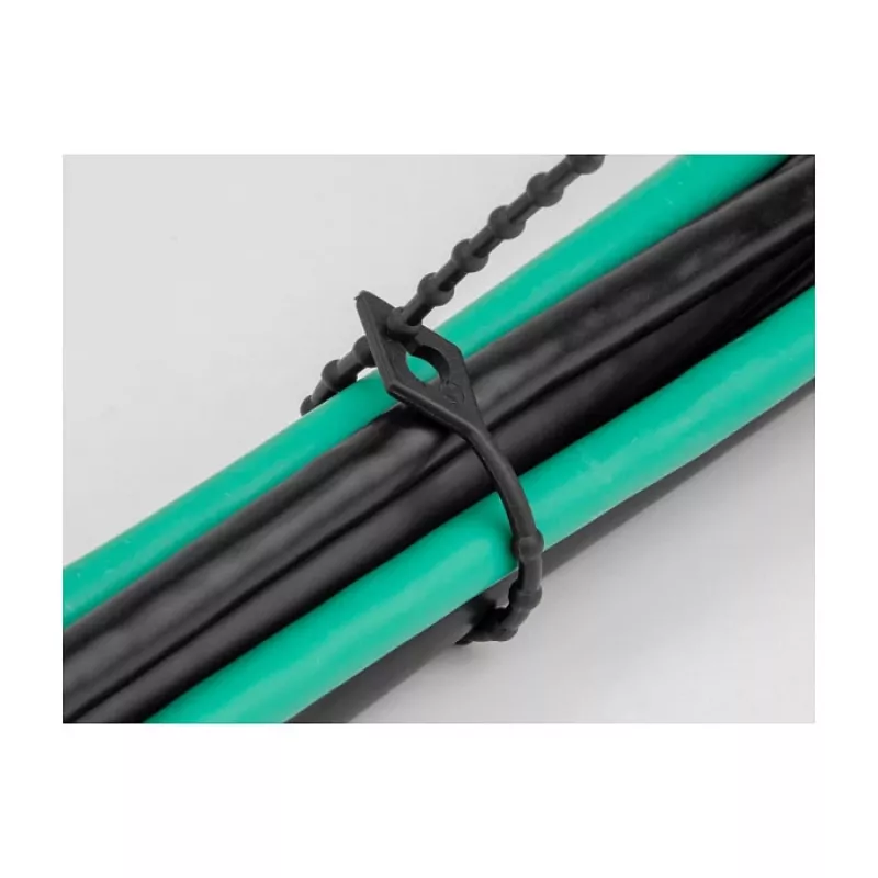 Parallel-Kabelbinder DeLOCK Beaded Kabel Tie L 200 x B 2,4 mm schwarz 100 Stück