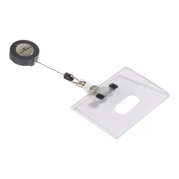 Durable 8016 Querformat-Ausweishalter Transparent 10 Stück
