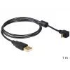 USB-Kabel DeLOCK USB 2.0 1 m Micro-USB B Schwarz