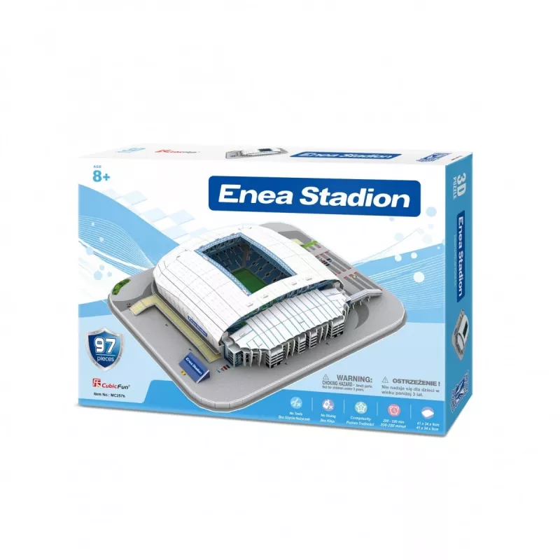 3D Puzzle cubicfun Lech-Poznan-Stadion-Modell – Stadion-Nachbau im Maßstab zum Zusammenbauen, Kartonbauteile, Modellnummer 306-20257