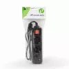 Gembird EG-PSU3-01 Stromverlängerung 0,6 m 3 AC-Ausgänge Innenbereich Schwarz