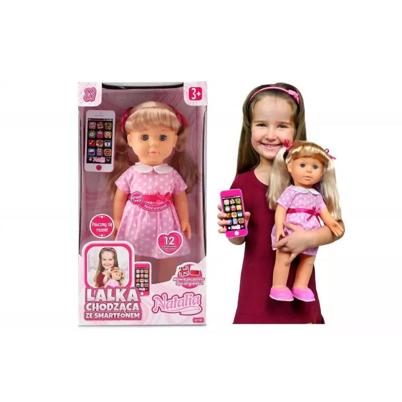 Puppe Artyk Natalia läuft mit Smartphone 41 cm – Artyk 41 cm Laufpuppe mit Zubehör