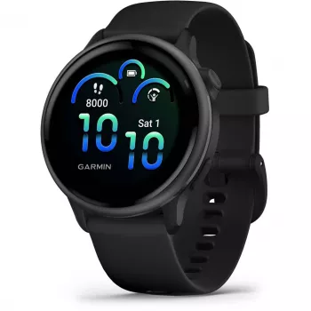 Garmin vívoactive 6 3,05 cm (1,2) AMOLED 42 mm Digital 390 x 390 Pixel Touchscreen Schwarz Wi-Fi GPS (Satellit)