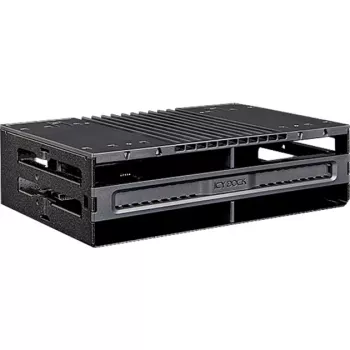 ICY DOCK - MB024SP-B - flexiDOCK Trägerloser 4x 2,5 SAS/SATA SSD/HDD Wechselrahmen für den 5,25 Schacht