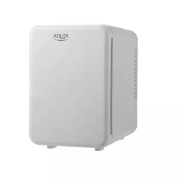 Mini-Kühlschrank Adler AD 8084G — kompakt grau 12V/230V, 4 L Kapazität, tragbar, rechts angeschlagene Tür