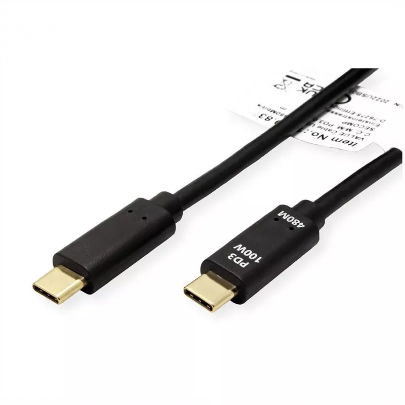 USB-Kabel VALUE 11.99.8310 3 m USB C Schwarz USB 2.0