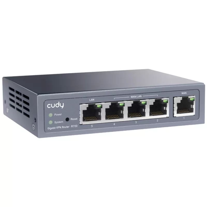 Cudy Gigabit Multi-WAN VPN Router kabelgebundener Router Fast Ethernet, Gigabit Ethernet Grau