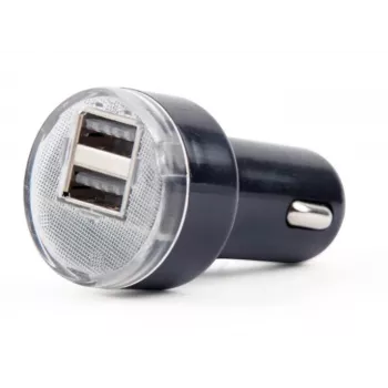 Auto-Ladegerät Gembird EG-U2C2A-CAR-02, 12–24V Eingang, 5V/2,1A Ausgang, 2× USB 2.0, schwarz