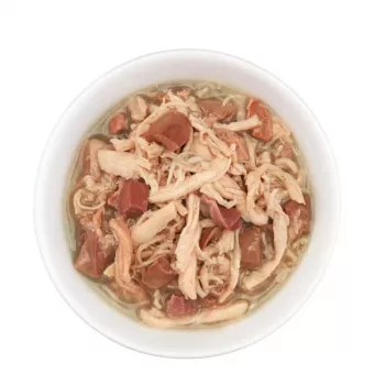 Nassfutter für Katzen Agras Pet Foods Schesir after Dark Complete Brühe 80 g — Huhn, getreidefrei, gluten- und sojafrei