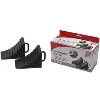 Unterlegkeil IWH 019605 schwarzer Kunststoff, robust und langlebig, 2-teiliges Set