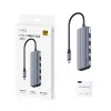 USB-C-Hub Cudy UH500 — USB 3.2 Gen 1 Type-C-Host, 6 Anschlüsse mit USB 3.2 Gen 1 Type-A und HDMI, 5000 Mbit/s, Grau/Silber