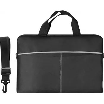 Laptoptasche DEFENDER Lite 39,6 cm (15,6 Zoll) Schwarz/Grau, Polyester, Reißverschluss, Tragegriff, abnehmbarer Schultergurt