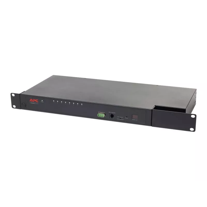 KVM-Switch APC KVM0108A, 8-Port PS/2 VGA, 1U Rack, 1600x1200, schwarz